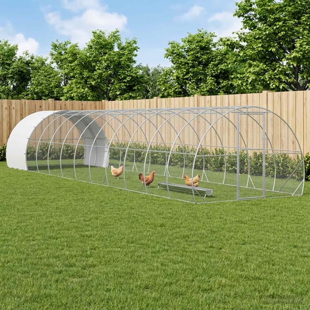 VidaXL Κοτέτσι Ασημί 1200 x 300 x 200 cm Γαλβανισμένος Χάλυβας