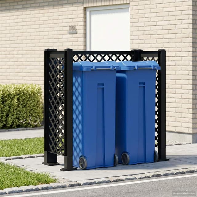 VidaXL Πέργκολα κάδου Ανθρακί 123 x 47 x 114 εκ PP