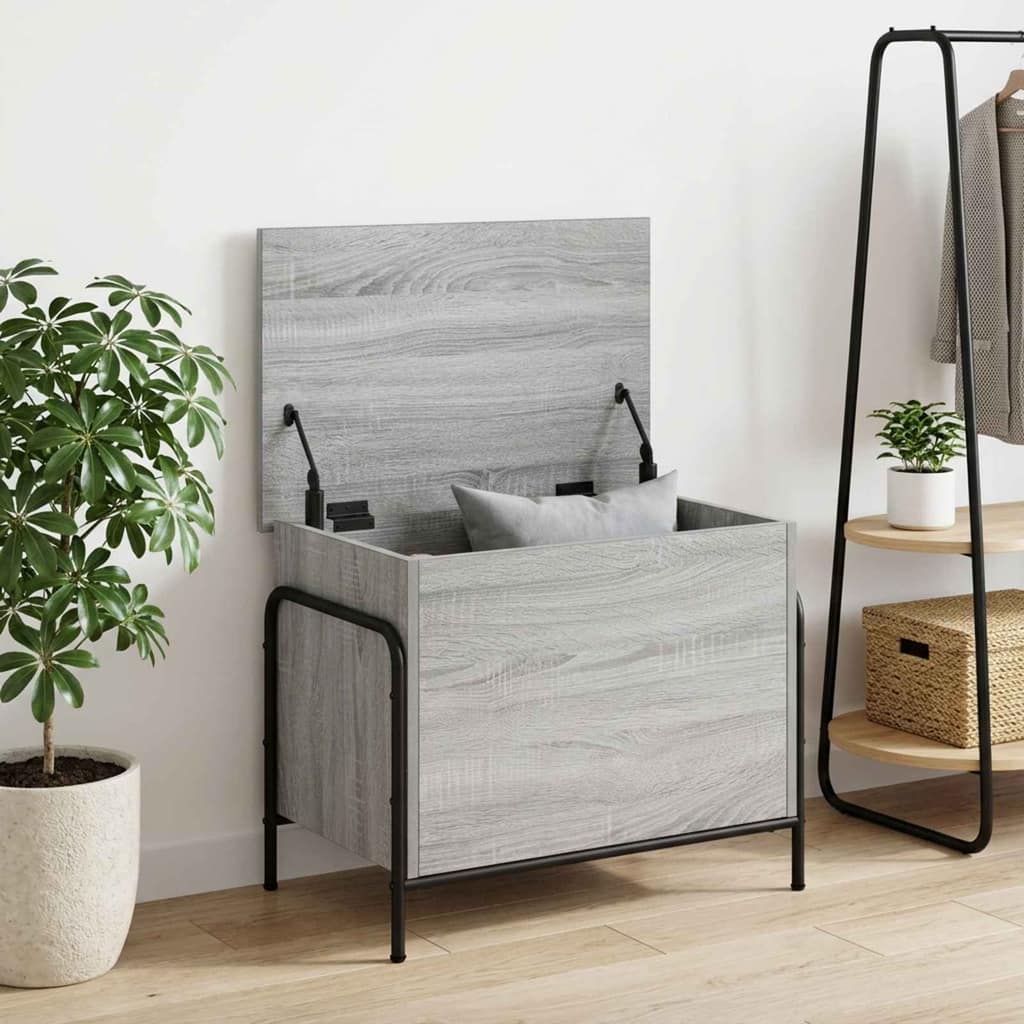 VidaXL Κουτί αποθήκευσης Γκρι Sonoma 80 x 40 x 49,5 εκ