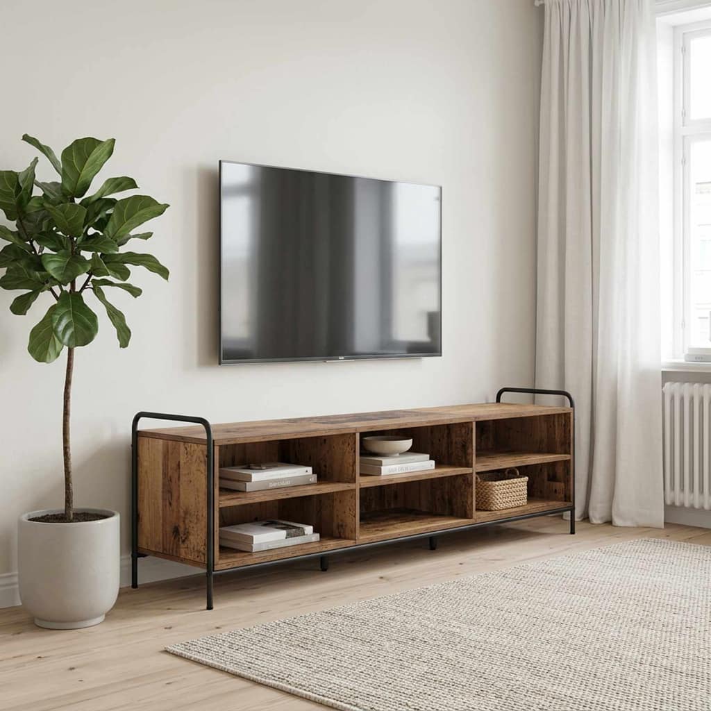 VidaXL Ντουλάπι TV 140 x 39,5 x 50 εκ. Παλαιωμένο ξύλο