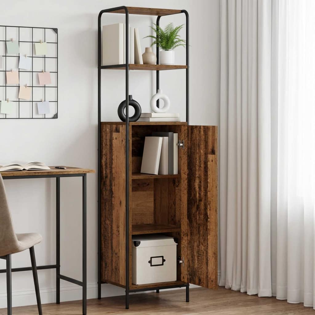 VidaXL Highboard Παλαιωμένο ξύλο 40 x 33 x 161 εκ Επεξεργασμένο Ξύλο