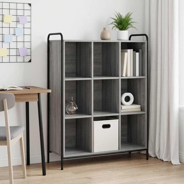 VidaXL Βιβλιοθήκη 57 x 33 x 111 εκ Επεξεργασμένο Ξύλο Γκρι Sonoma