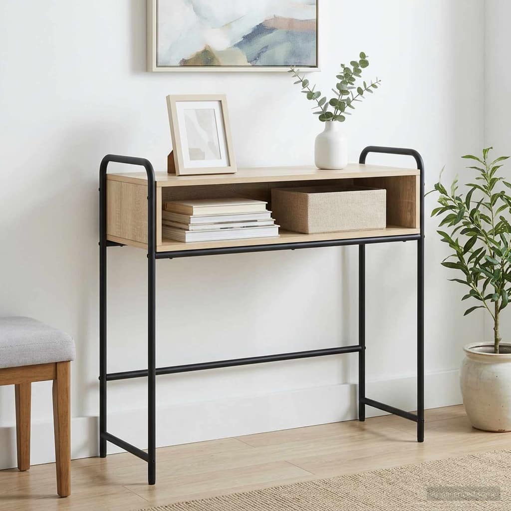 VidaXL Τραπέζι κονσόλας Sonoma Δρυς 90 x 33 x 80,5 εκ