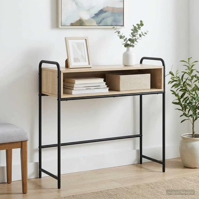 VidaXL Τραπέζι κονσόλας Sonoma Δρυς 90 x 33 x 80,5 εκ