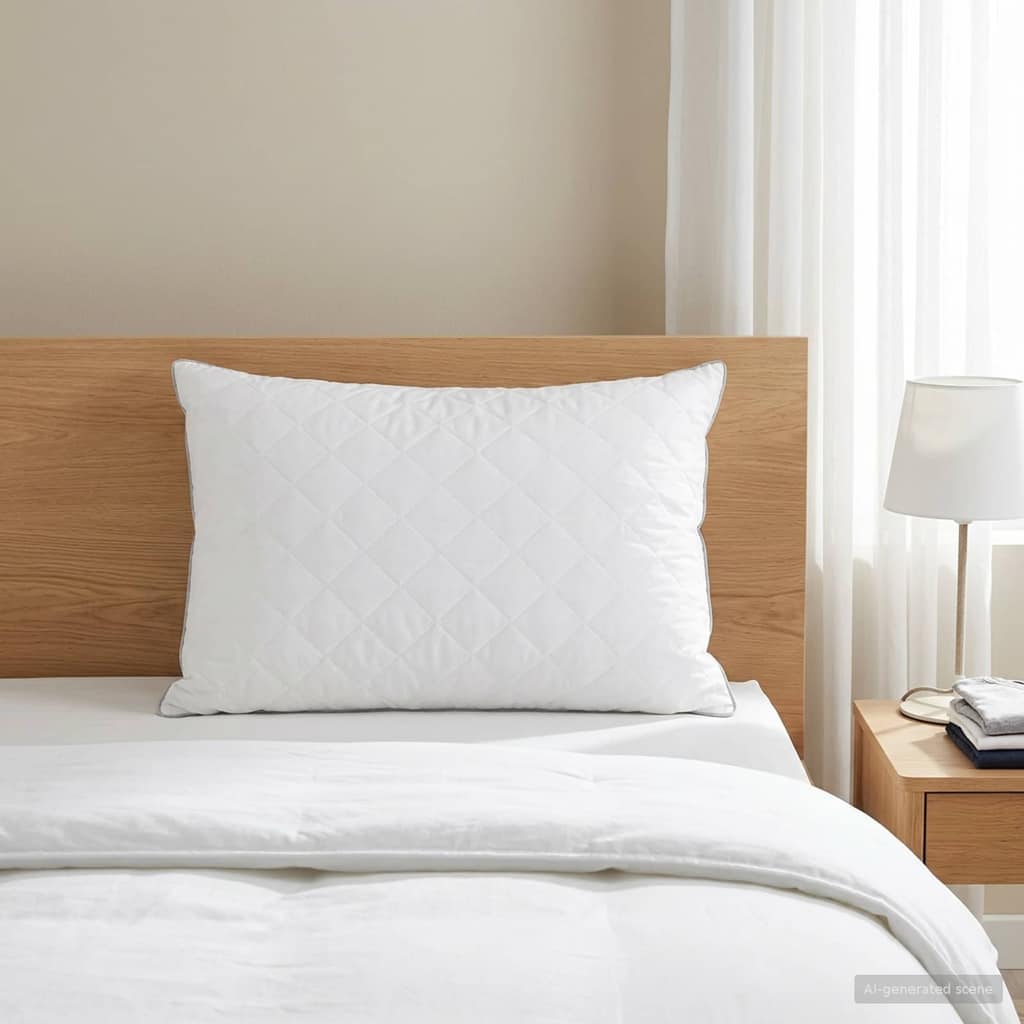 VidaXL Μαξιλάρι FULDA 50 x 75 cm 100% Πούπουλο και φτερό χήνας Λευκό