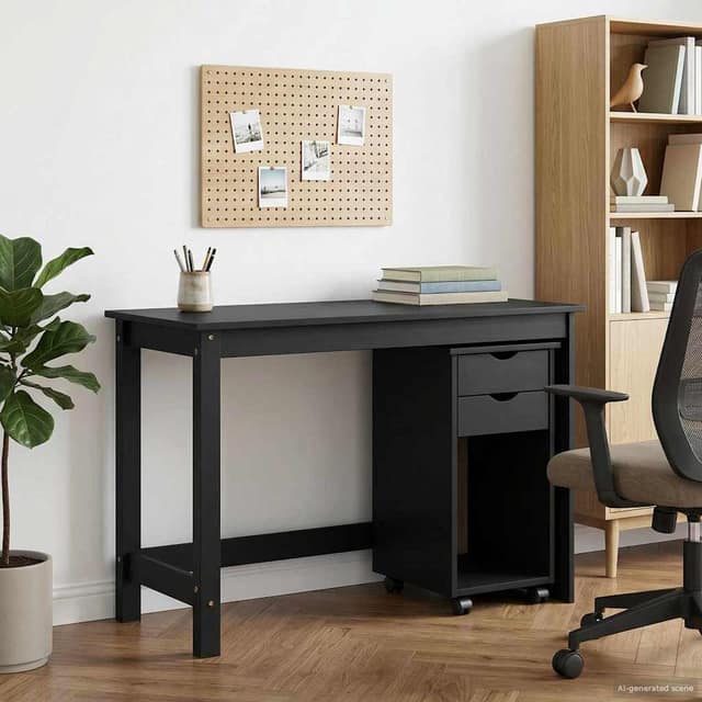 VidaXL Σετ Γραφείου και Ντουλάπας MOSS 2 τμχ. Γκρι 112 x 50 x 75 εκ.
