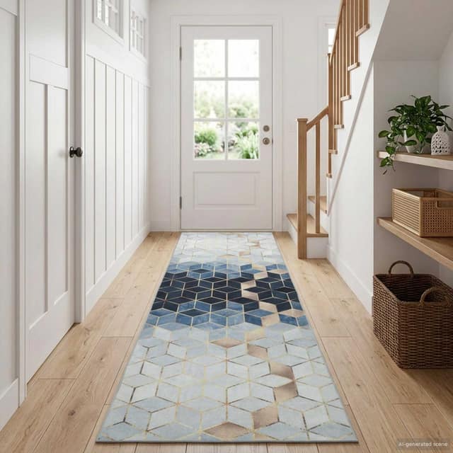 VidaXL Χαλί Runner LESAKA Ασημί 80 x 150 cm Διαμαντένιο βελούδο