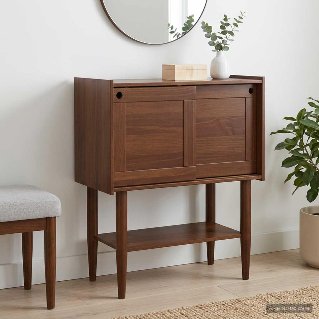 VidaXL Τραπέζι κονσόλας BILBAO Σκούρο καραμελί 80 x 40 x 95 cm