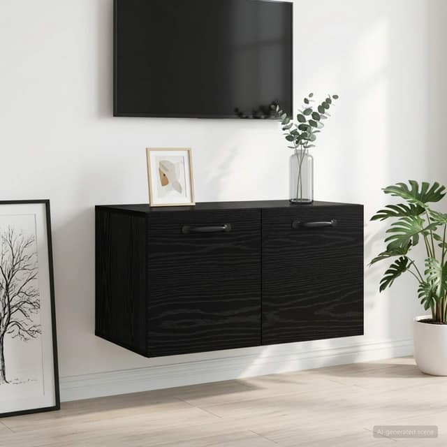 VidaXL Ντουλάπα Τοίχου 60 x 36,5 x 35 cm Επεξεργασμένο Ξύλο Μαύρη Δρυς