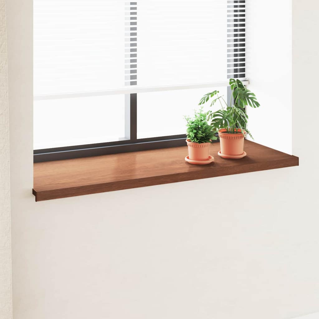 VidaXL Σαβανωτό Παραθύρου Καφέ ξύλο 140 x 50 x 4,5 εκ PVC