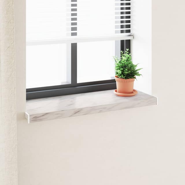 VidaXL Σαβανωτό Παραθύρου Υφή Μάρμαρου 100 x 35 x 4,5 εκ PVC