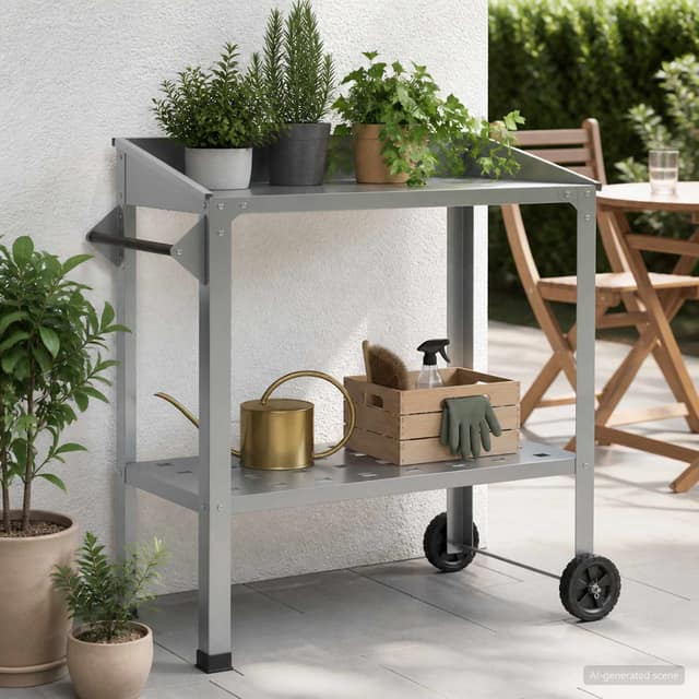 VidaXL Τραπέζι Φυτεύσεων με Ρόδες 96 x 50 x 89 εκ.