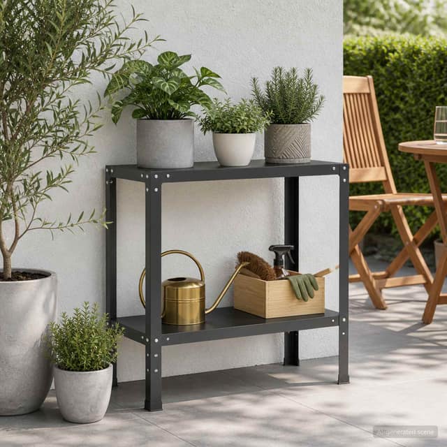 VidaXL Τραπέζι φύτευσης 80 x 40 x 80 cm Χάλυβας με επίστρωση πούδρας