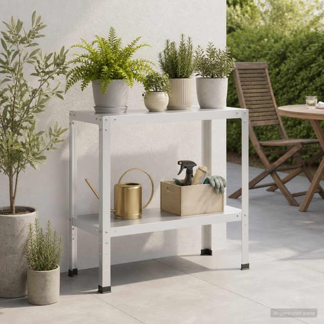 VidaXL Τραπέζι φύτευσης 80 x 40 x 80 cm Χάλυβας με επίστρωση πούδρας