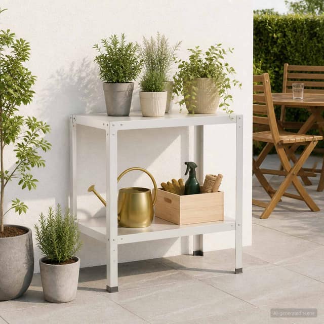 VidaXL Τραπέζι φύτευσης 100 x 50 x 80 εκ Χάλυβας με επίστρωση πούδρας