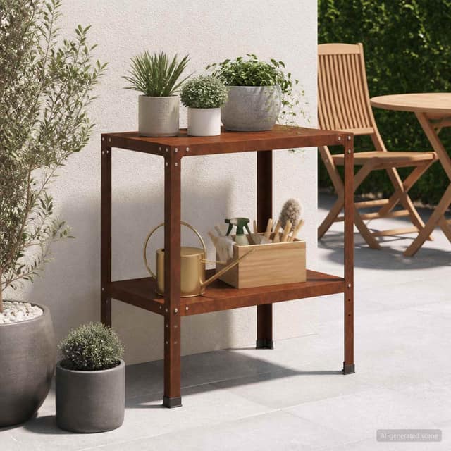 VidaXL Τραπέζι φύτευσης 100 x 50 x 80 εκ Ατσάλι Σκληρυθέν στον Αέρα