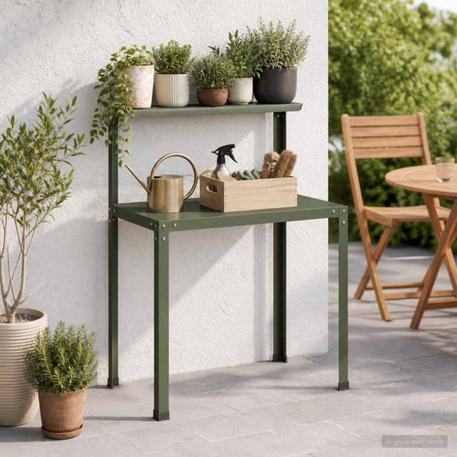 VidaXL Τραπέζι φύτευσης 80 x 50 x 104 cm Χάλυβας με επίστρωση πούδρας