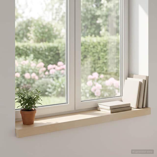 VidaXL Παράθυρα 2 τμχ. Λευκό 90 x 15 x 2 cm Στερεό Ξύλο Δρυός