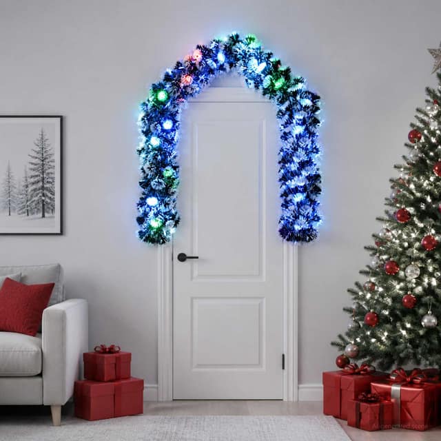 VidaXL Christmas Garland 200 cm 16 LED Πολύχρωμο PET