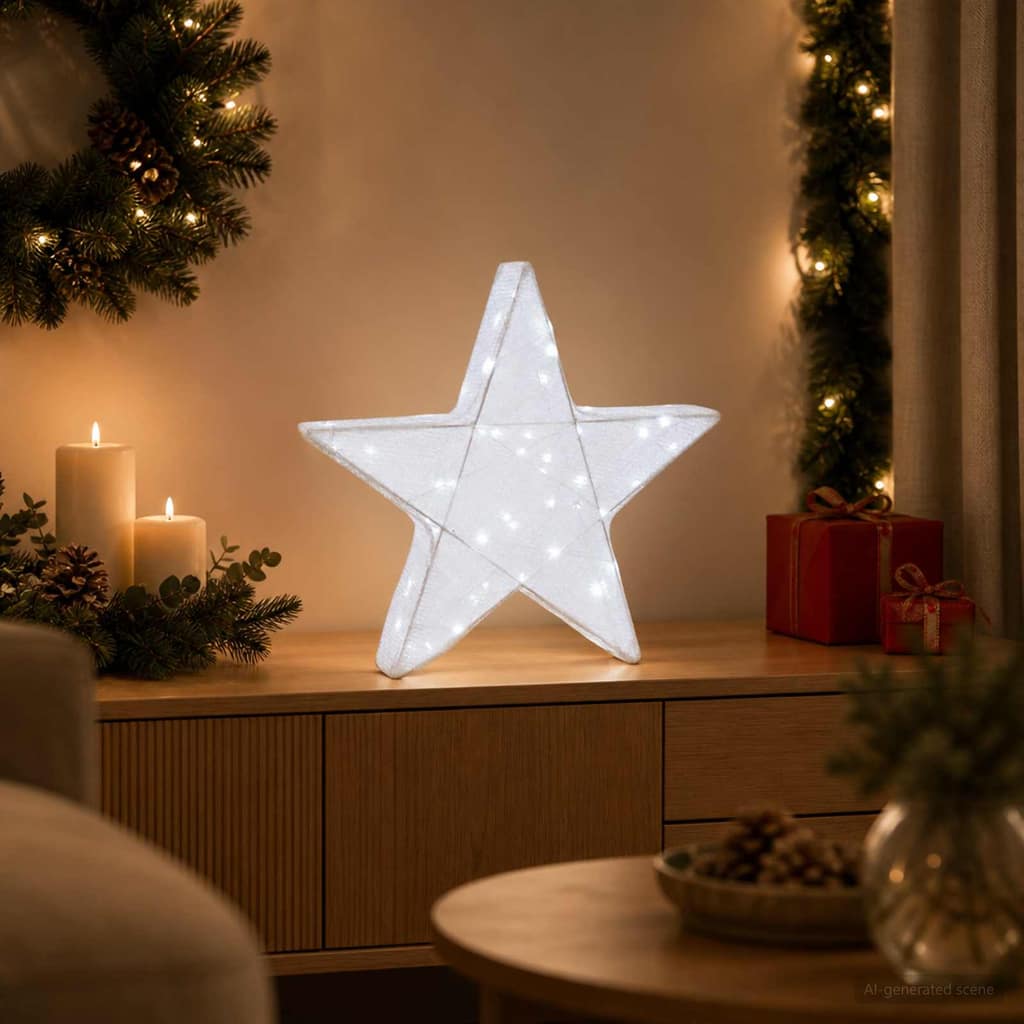 VidaXL Χριστουγεννιάτικο αστέρι 3D 50 LED Ψυχρό λευκό