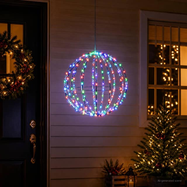 VidaXL Χριστουγεννιάτικη Φινάλε Φωτιστικό 160 LED Πολύχρωμο