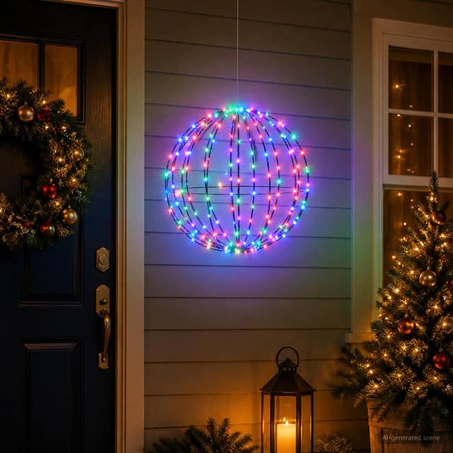 VidaXL Χριστουγεννιάτικη Φινάλε Φωτιστικό 96 LED RGB