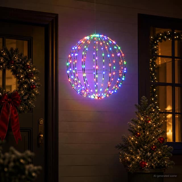 VidaXL Χριστουγεννιάτικη Φινάλε Φωτιστικό 160 LED RGB