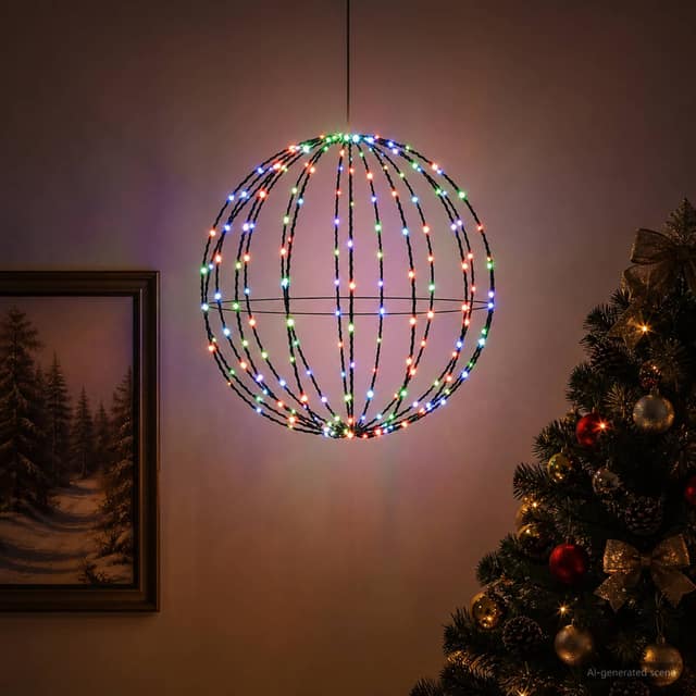 VidaXL Χριστουγεννιάτικη Φινάλε Φωτιστικό 192 LED RGB