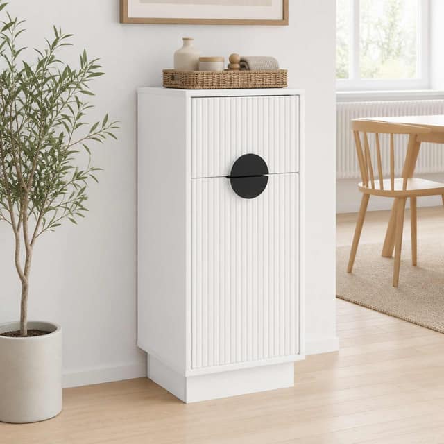 VidaXL Πλαϊνό γραφείο VENRAY Γυαλιστερό Λευκό 35 x 33 x 77,5 cm