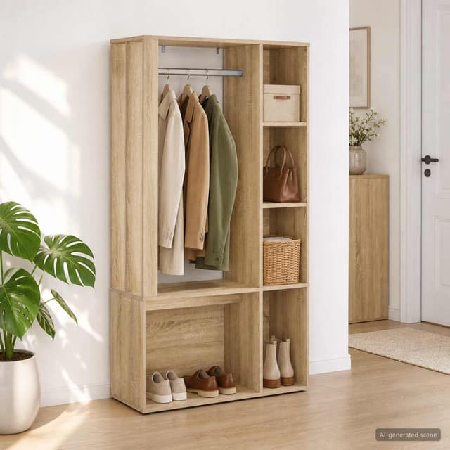 VidaXL Ντουλάπα Διαδρόμου Sonoma Δρυς 91 x 32 x 150,5 cm