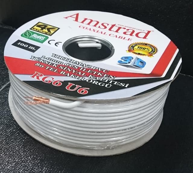 ΚΑΛΩΔΙΟ COAXIAL AMSTRAD RG6U6 100M-80WIRE