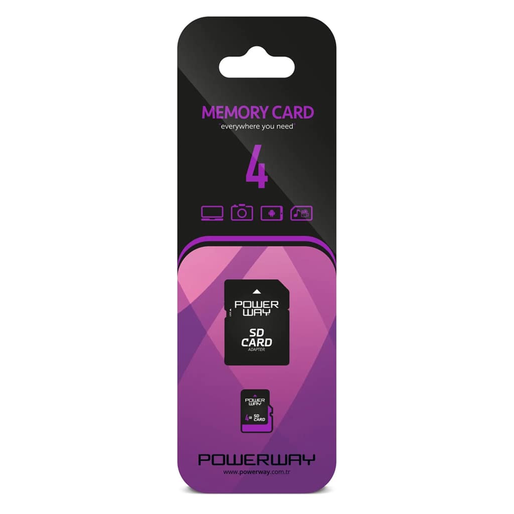 POWERWAY 4 GB ΜΙΚΡΗ ΚΑΡΤΑ SD