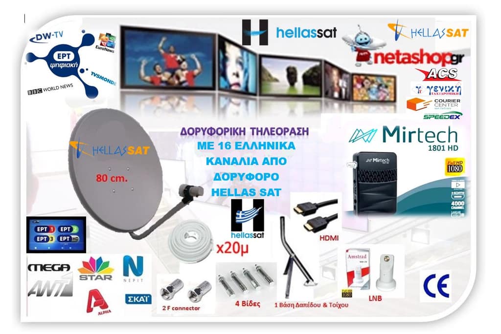 ΔΟΡΥΦΟΡΙΚΟ ΠΑΚΕΤΟ HELLAS SAT MINI HD