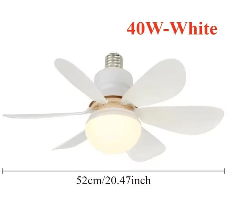 40W E27 Φωτιστικό Οροφής LED με Ανεμιστήρα και Τηλεχειριστήριο