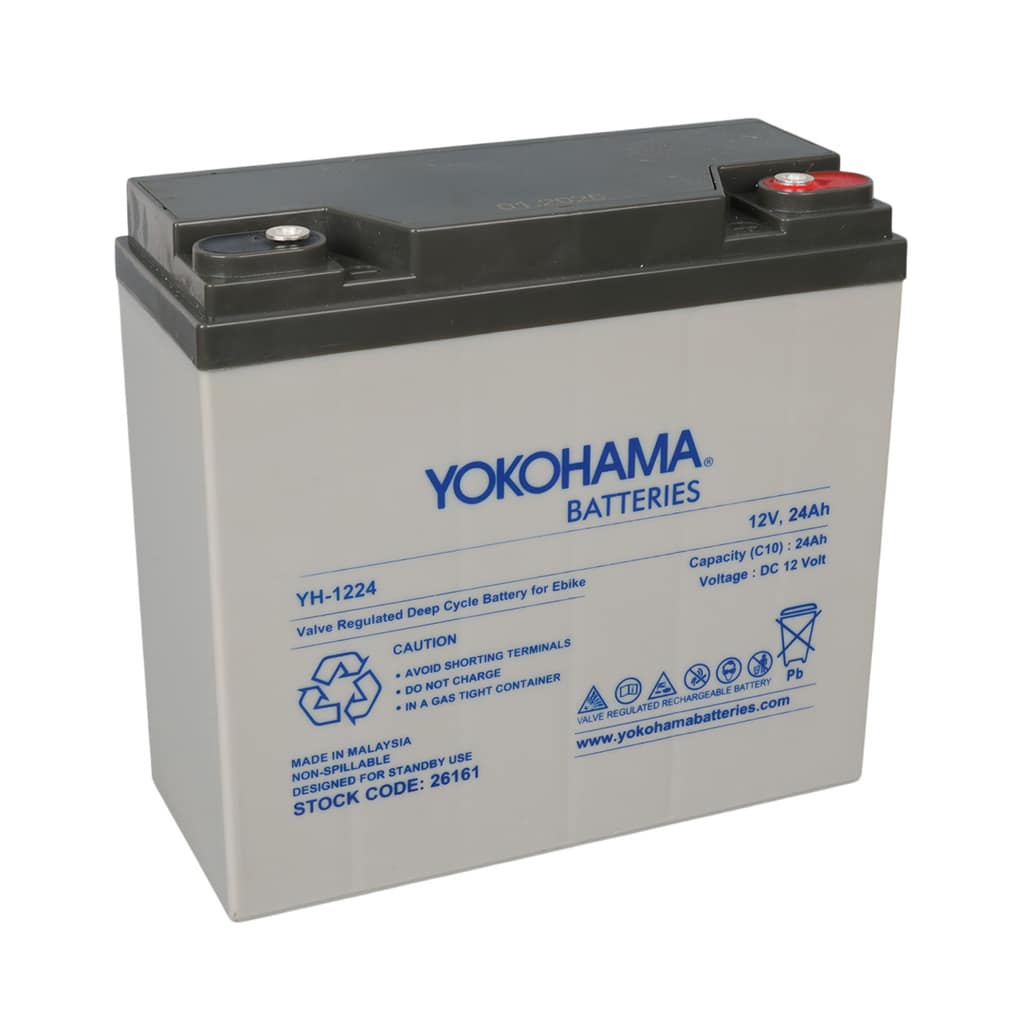 ORBUS 6DZM-24 12V 24Ah Επαναφορτιζόμενη Μπαταρία για Ηλεκτρικά Ποδήλατα