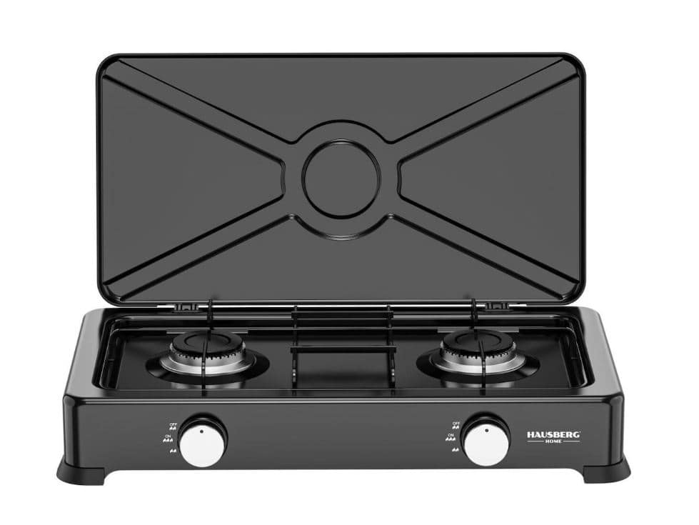 HAUSBERG HB-H402NG Εστία Υγραερίου Με 2 Μάτια BLACK