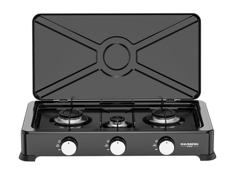 HAUSBERG HB-H403NG Εστία Υγραερίου Με 3 Μάτια BLACK