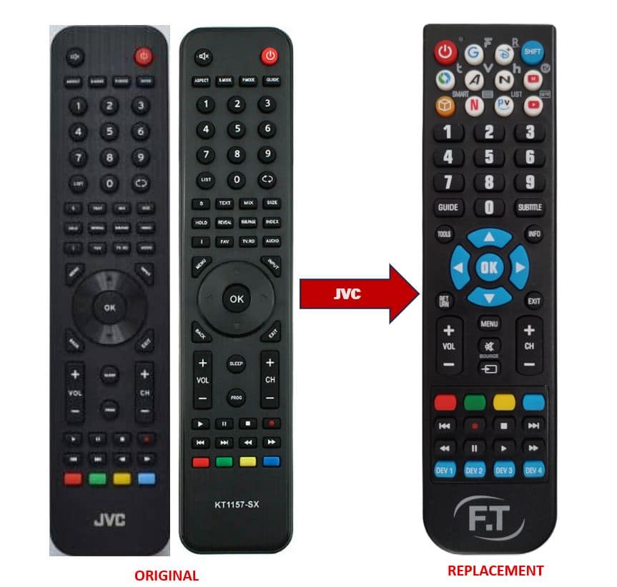 JVC KT-1157 REPLACEMENT REMOTE CONTROL