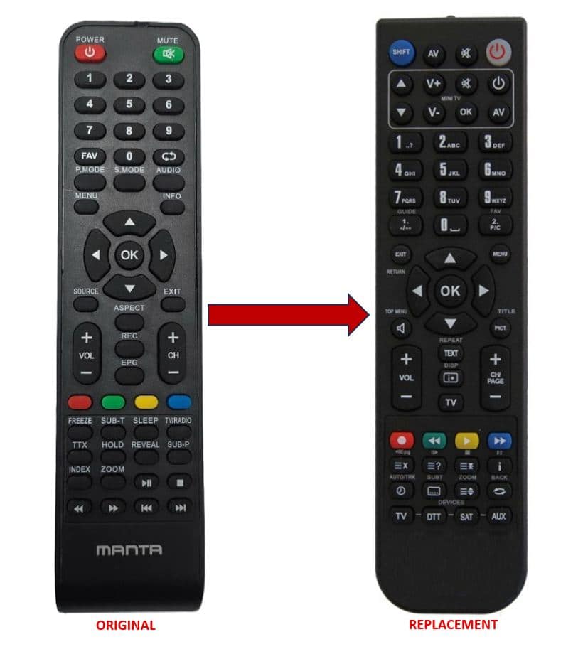 MANTA REPLACEMENT REMOTE CONTROL