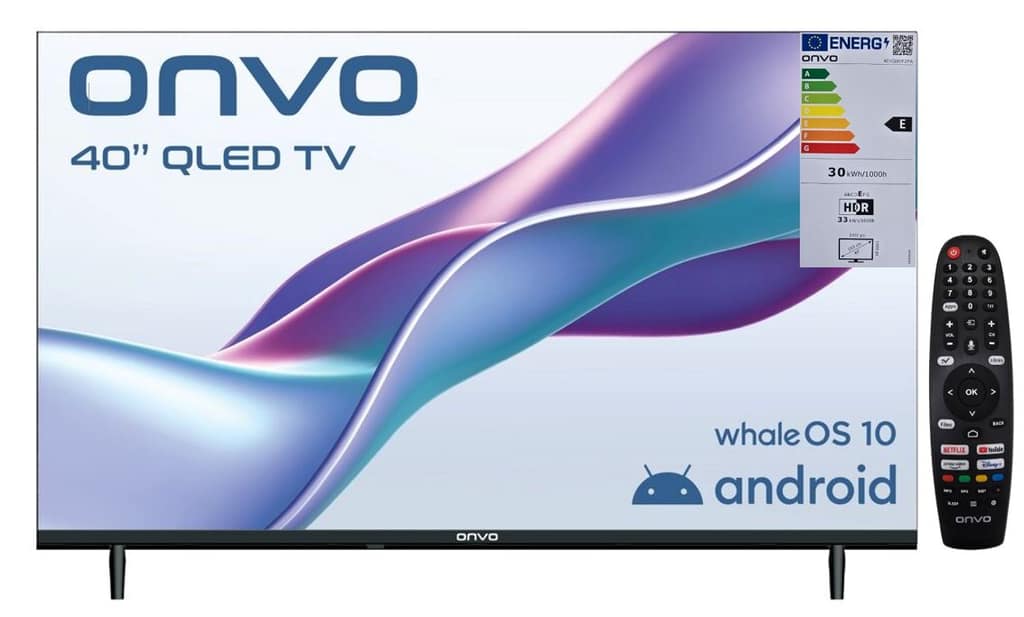 ONVO 40VQ80F2FA FHD WHALE OS10 QLED SMART TV