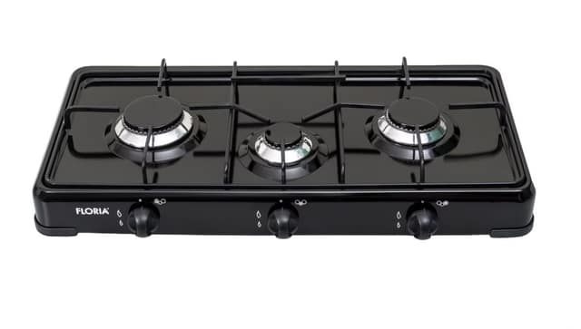 FLORIA ZLN7138 BLACK GAS COOKER