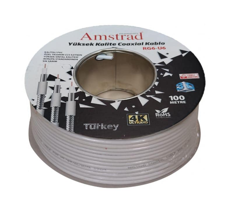 AMSTRAD COAXIAL CABLE RG6U6 100M. 64 WIRE