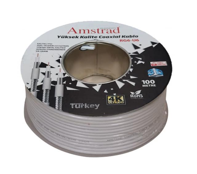 AMSTRAD COAXIAL CABLE RG6U6 100M. 64 WIRE