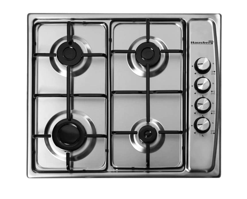 HAUSBERG HB-555 INOX 4 GAS Εντοιχιζόμενη Εστία