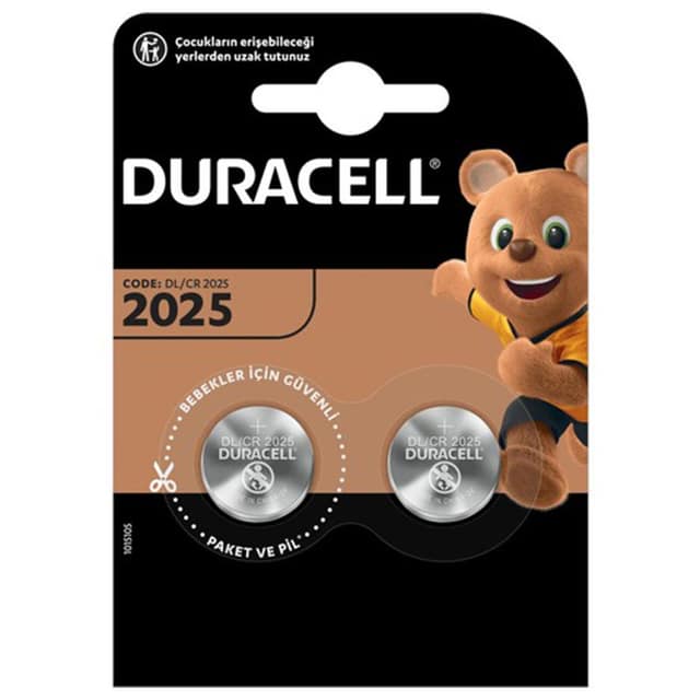DURACELL CR2025 3V ΛΙΘΙΟΥ 1-Συσκευασία 2ΤΕΜ ΣΕ BLISTER