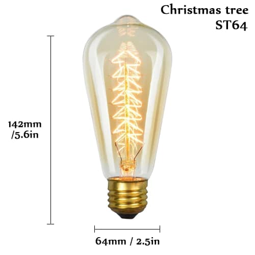 ST64 Christmas Λάμπα Vintage E27 40W 220V