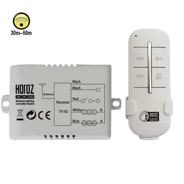 HOROZ Ασύρματος Διακόπτης Φωτισμού Με 2 Κανάλια