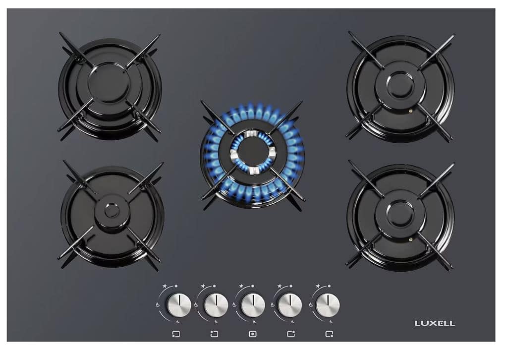 LUXELL C7-50WF Μάυρη Γυάλινη Εντοιχιζόμενη Εστία