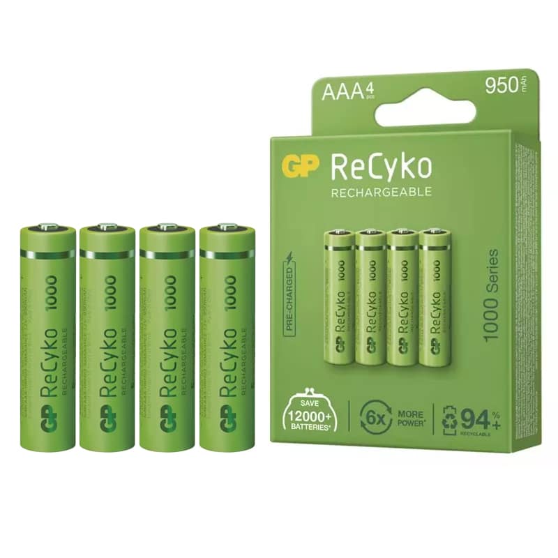 GP ΕΠΑΝΑΦΟΡΤΙΖΟΜΕΝΗ ΜΠΑΤΑΡΙΑ R03 AAA 950mAh 4-pack