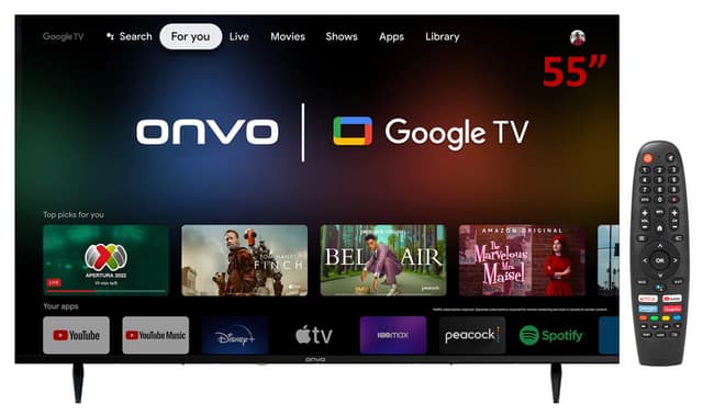 ONVO OV55F950 ΧΩΡΙΣ ΠΛΑΙΣΙΟ ULTRA HD GOOGLE SMART LED TV